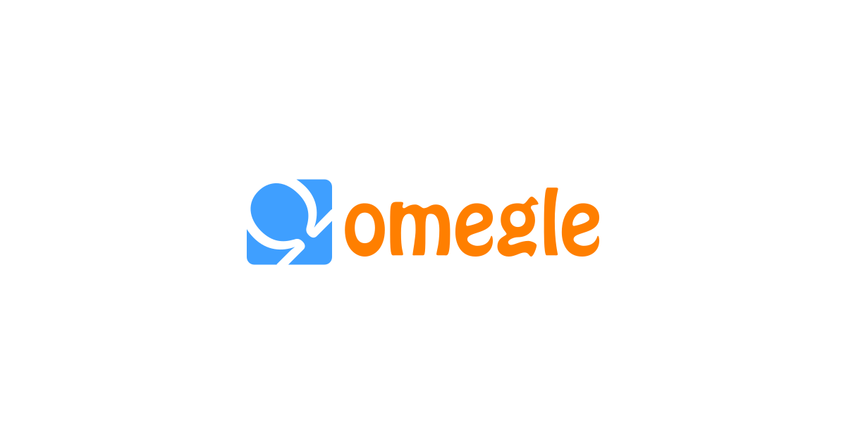 The Omegle logo, the blue spy-and-camera icon next to the orange omegle wordmark